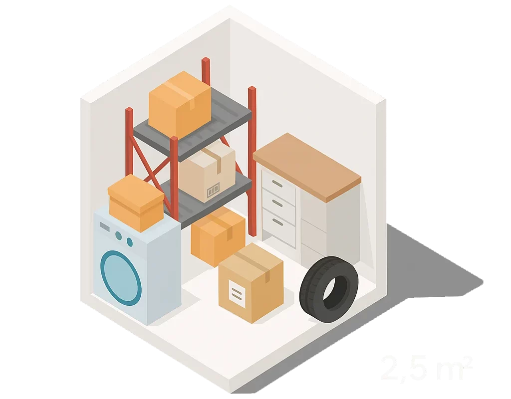 2.5м² складские боксы – хранение вещей рядом с центром – KEEPIT