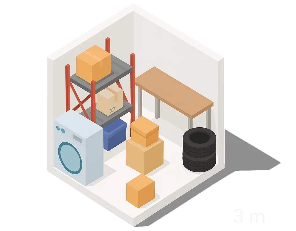 3m² storage unit – CCTV, secure and warm – central Tallinn