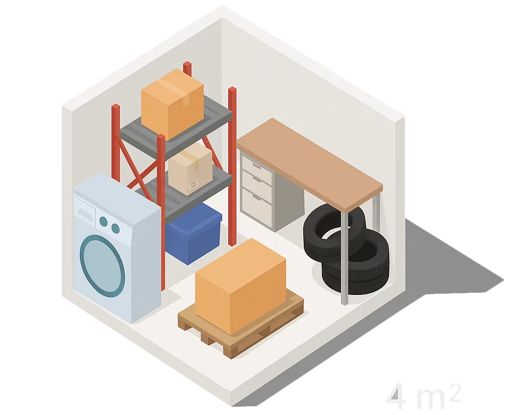 4m² storage room – ideal for furniture and seasonal items