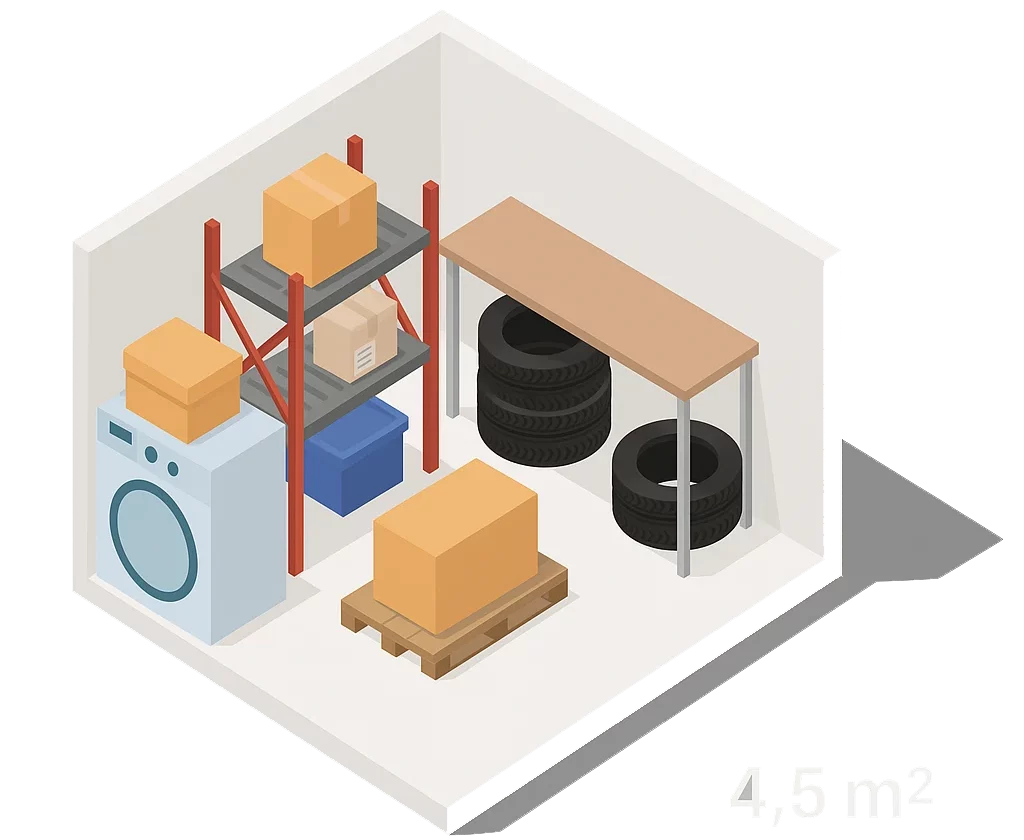 4.5м² мини склад – 24/7, безопасное хранение в Таллинне