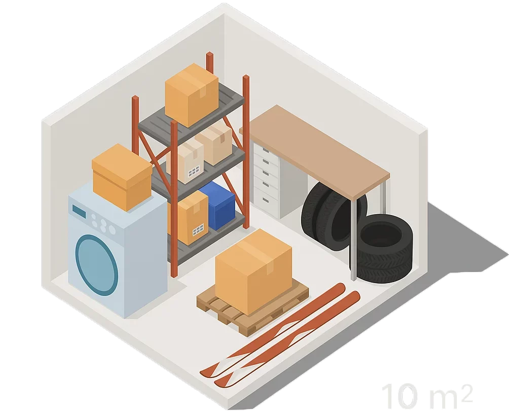 Large 10m² self-storage – furniture & stock storage – central Tallinn