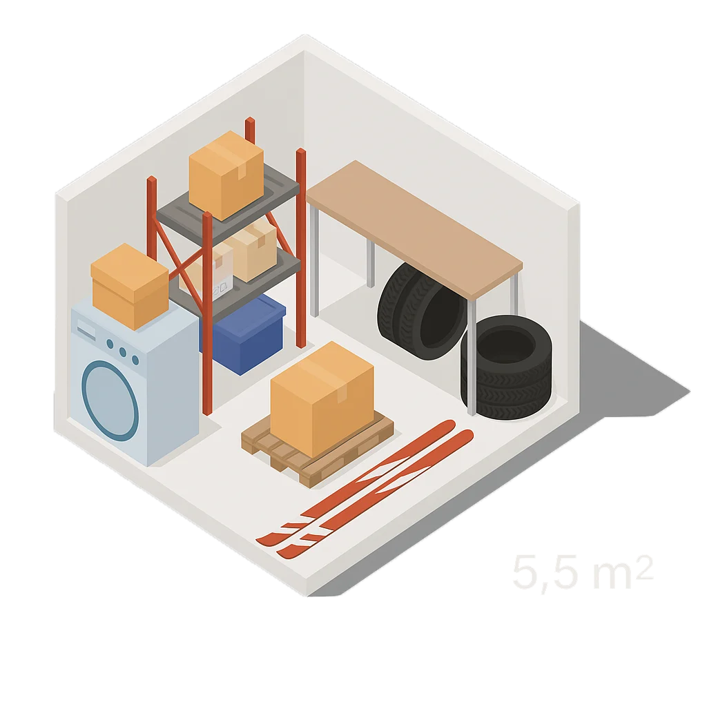5.5m² hoiuruum Tallinnas – mugav suurus äridele